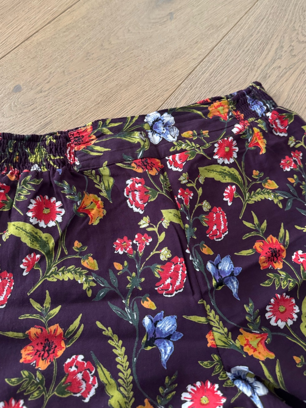 Angie Boho Red Floral Wide Leg Pants Size Small - Picture 6 of 8
